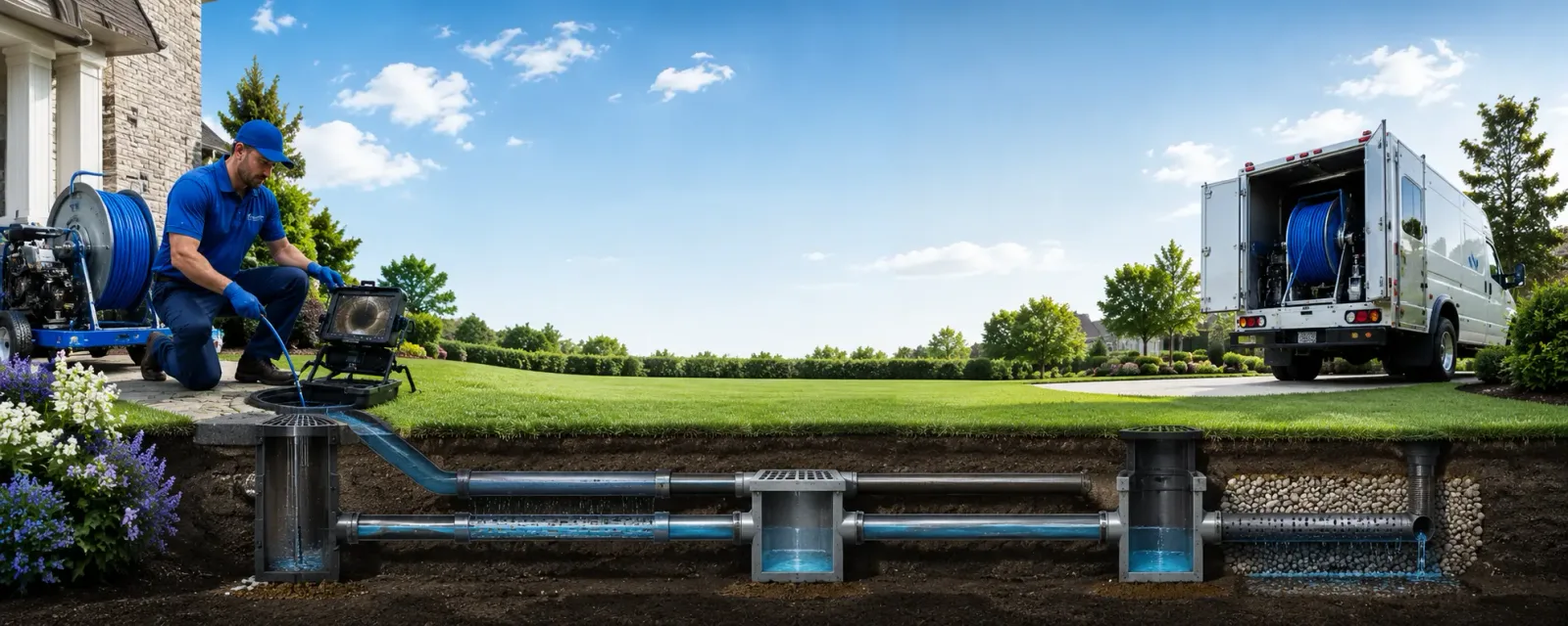 Outdoor drain cleaning information for Roanoke, LA